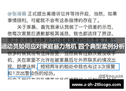 运动员如何应对家庭暴力危机 四个典型案例分析