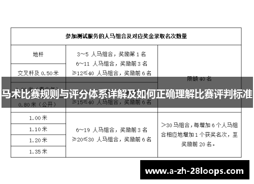 马术比赛规则与评分体系详解及如何正确理解比赛评判标准